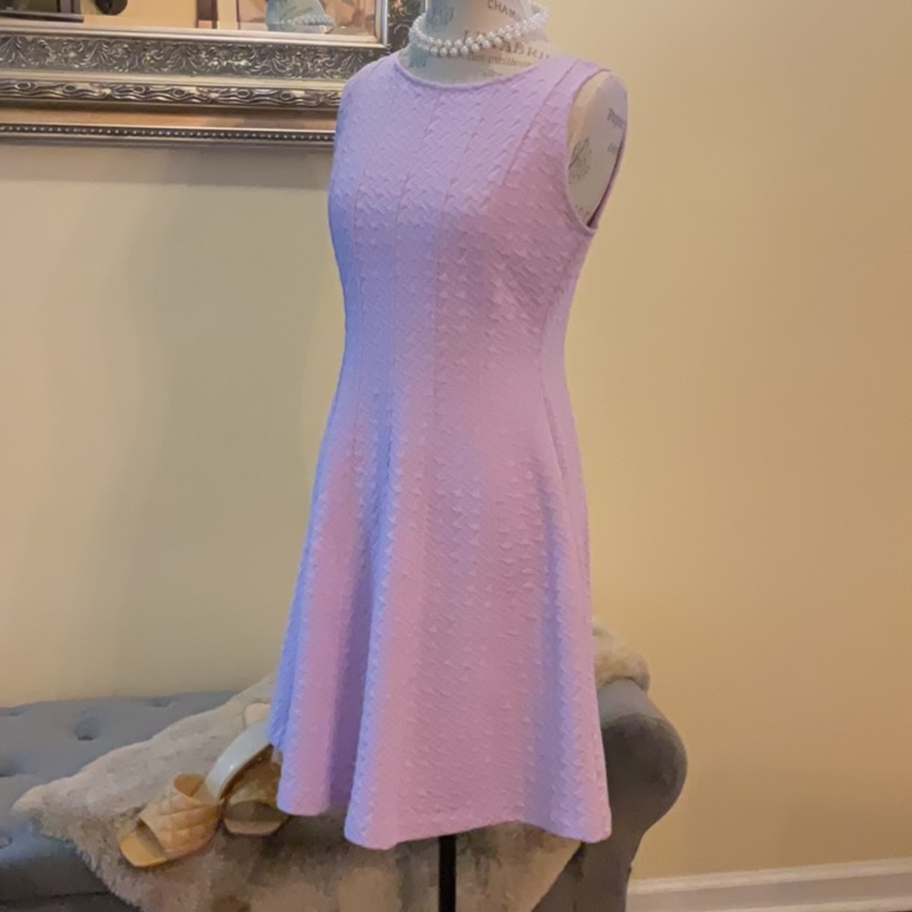 The Limited Fit & Flare Houndstooth Textured Midi Dress